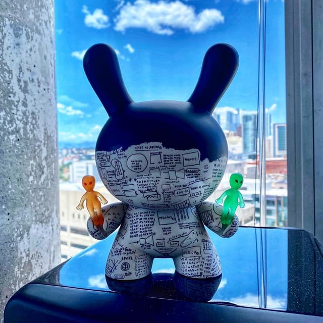 Basquiat Dunny with aliens